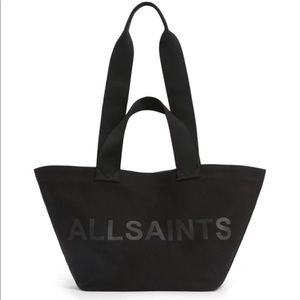 All Saints Celeste Canvas Black Tote